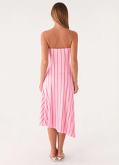 Jorvana Midi Dress - Strawberry Stripe
