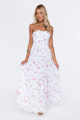 Future You Strapless Maxi Dress White