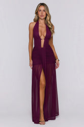 Adrianna Maxi Dress Plum