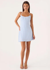 Martine Halter Mini Dress - Blue