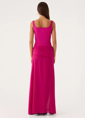 Satellite Maxi Dress - Deep Red