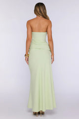 Better Energy Strapless Maxi Dress Light Green