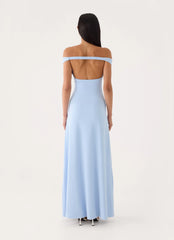 Diranda Off Shoulder Maxi Dress - Blue