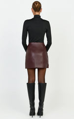 Zia Top - High Neck Long Sleeve Top in Black