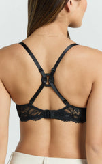 Secret Weapons - Bra Clips-Round x 3 - In Clear Nude Black