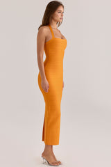 Mango Halter Neck Bandage Maxi Dress