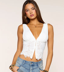 Pretty Persuasive Lace Corset Top