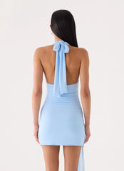 Dinah Halter Mini Dress - Blue
