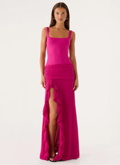 Satellite Maxi Dress - Deep Red
