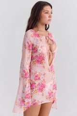 Floral Print Beach Cover Up