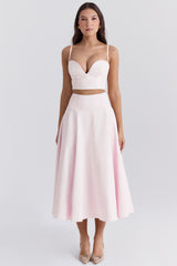Ballerina Pink A-line Midi Skirt