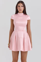 Parisian Pink Backless Mini Dress