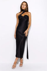 Stylish Queen Maxi Dress Black