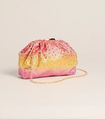Pretty Glow Moment Ombre Satin Clutch