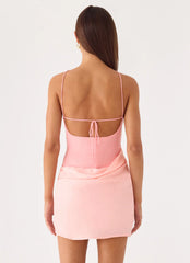 Keanu Cupro Mini Dress - Pink