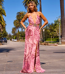 Trina Abstract Animal Print Formal Dress