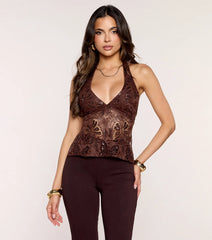 Caught Daydreaming Butterfly Lace Top