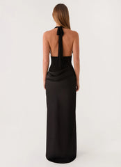 Emaretta Halter Maxi Dress - Black
