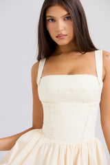 Buttermilk Ribbon Detailed Mini Dress