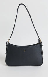 Peta and Jain - Lilu Shoulder Bag - In Black Pebble/Gold