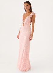 Giulia Lace Maxi Dress - Pink