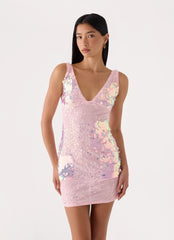 Maral Sequin Mini Dress - Pink
