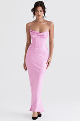 Pink Corset Maxi Dress