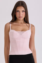 Pink Mesh Corset Top