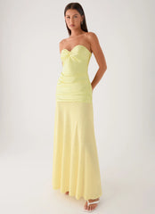 Cierra Strapless Maxi Dress - Yellow