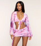 Dream State Flare Sleeve Crop Top