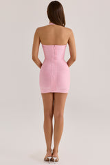 Lychee Halter Neck Bandage Mini Dress