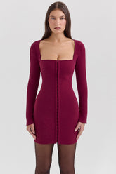 Berry Bodycon Mini Dress