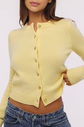 Lemon Cashmere + Merino Wool Cardigan
