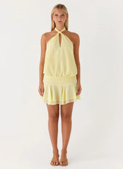Beginning Mini Dress - Butter Yellow