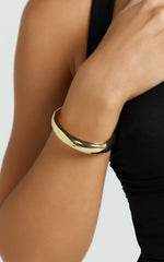 Finley Bracelet - Dome Cuff Bracelet in Gold