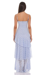 Sweetheart Neckline Tiered Ruffle Skirt Maxi Dress