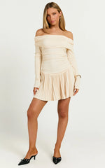 Lioness - Field Of Dreams LS Mini Dress - In Oatmeal