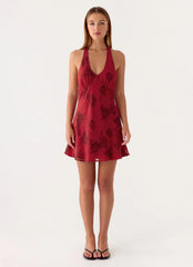 Magnolia Mini Dress - Cherry Rose