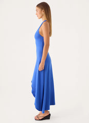 Kyrra Asymmetrical Midi Dress - Electric Cobalt