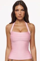 Lychee Halter Neck Bandage Top