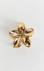 Oliver Flower Hair Clip in Gold