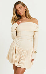 Lioness - Field Of Dreams LS Mini Dress - In Oatmeal
