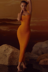 Mango Halter Neck Bandage Maxi Dress