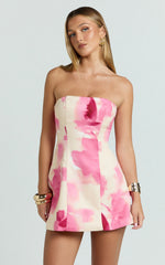 Catharine Mini Dress - Peach