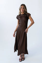 Ellianna Maxi Dress in Dark Brown