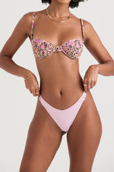 Olive Floral Underwired Bikini Top