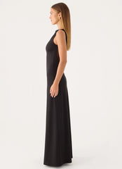 Ravelle Mesh Back Maxi Dress - Black