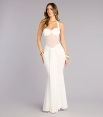 Tori Mesh Mermaid Formal Dress