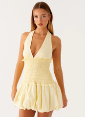 Dimi Bubble Mini Dress - Yellow