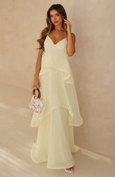 Twirl With Me Maxi Dress Lemon
